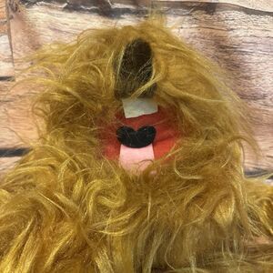 Vintage 1980 Furry Huggems Beaver Wrap Plush Puppet Squeaker Toy Hanging Brown